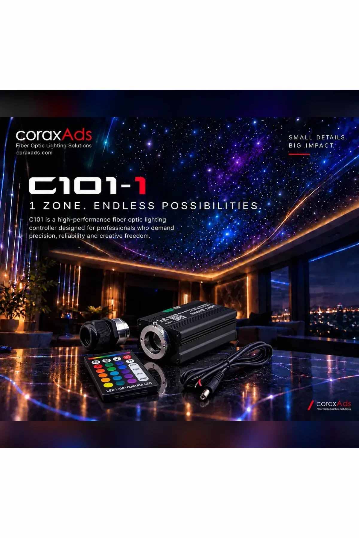 STAR CEILING MODULE SINGLE OUTPUT RGB+W C101