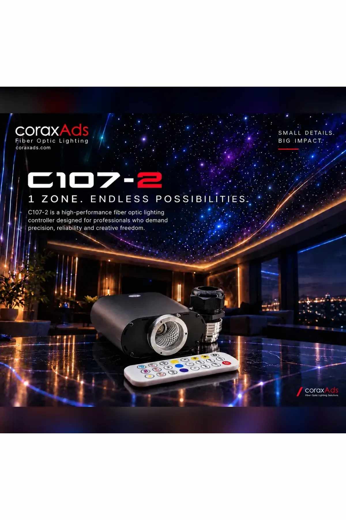 STAR CEILING MODULE SINGLE OUTPUT RGB+W C107-2 PROFESSIONAL