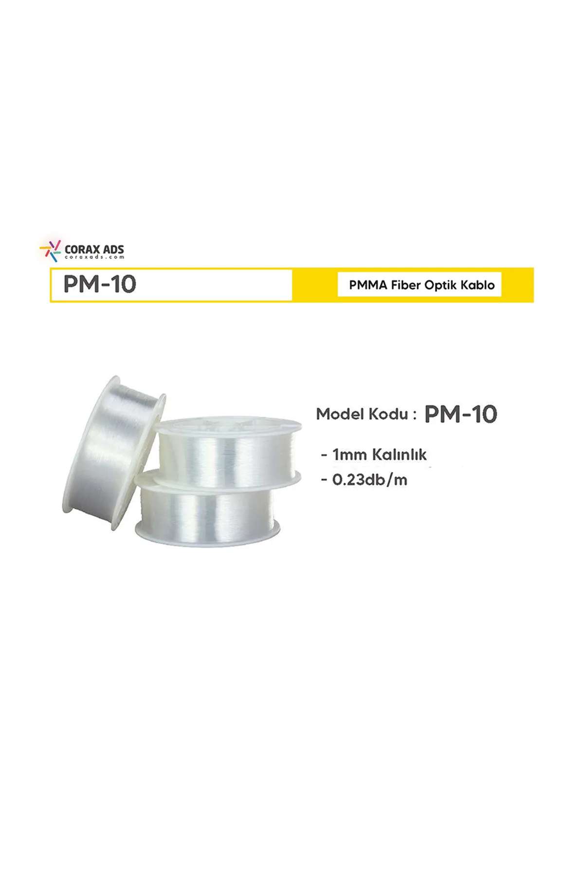 1.0mm 1.500 METRE PMMA UÇTAN IŞIMA FİBER OPTİK AYDINLATMA KABLOSU