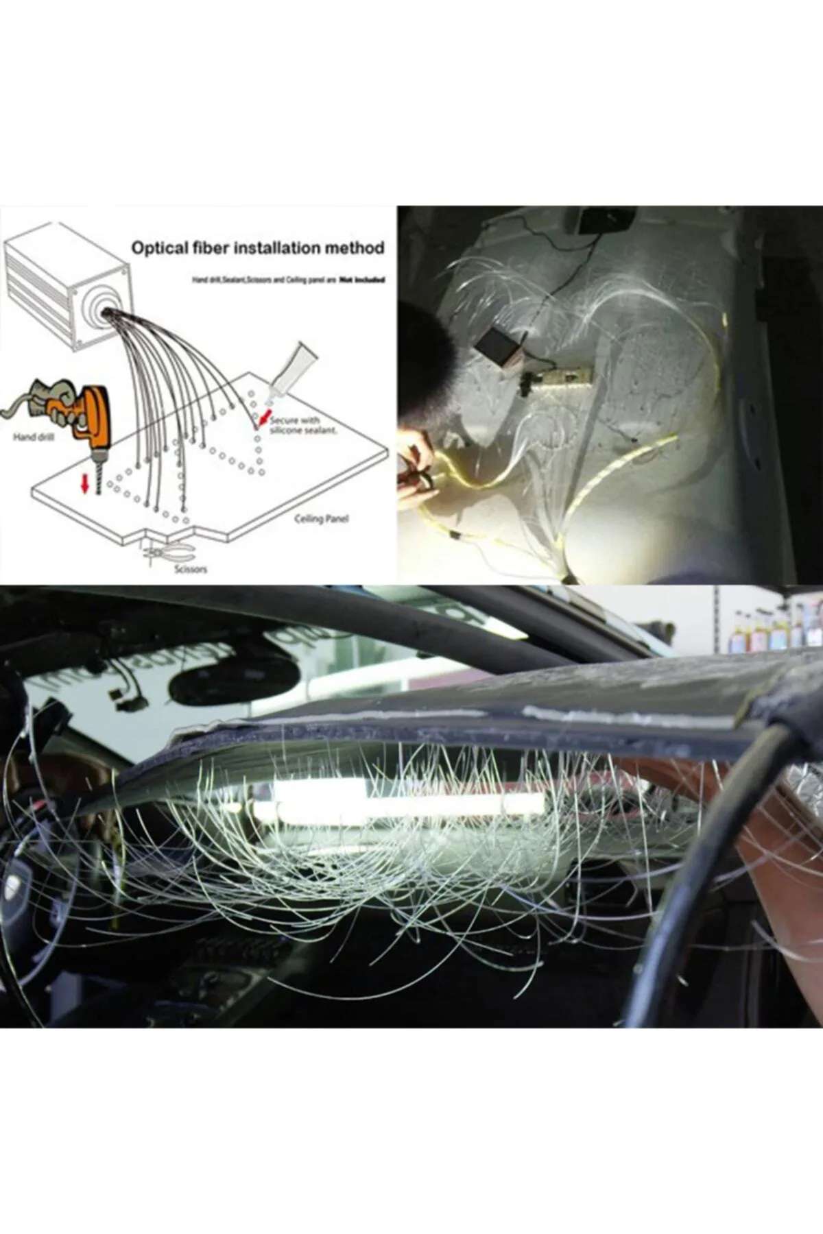 Montaja Hazır "JUMBO" Fiber Optik Yıldız Tavan Seti