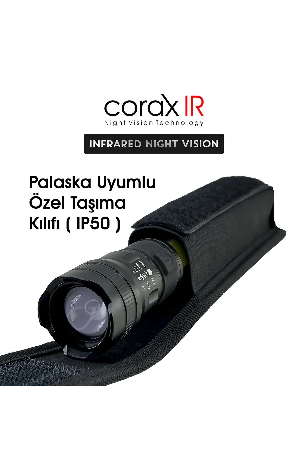 GECE GÖRÜŞ EL FENERİ CR251 INFRARED AYDINLATMA 3W ZOOM 850NM 500MT MENZİLLİ IR EL FENERİ IR LED Lİ
