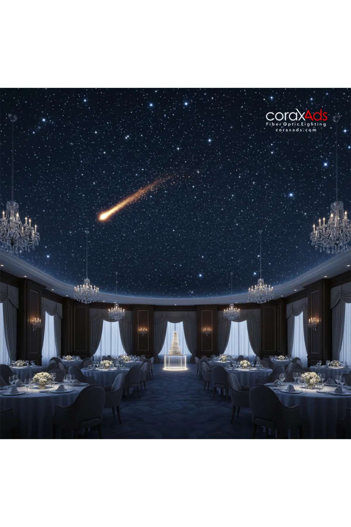 Meteor Efekt Pixel Işık Kaynağı 10 Çıkış farklı açı - fiber optik