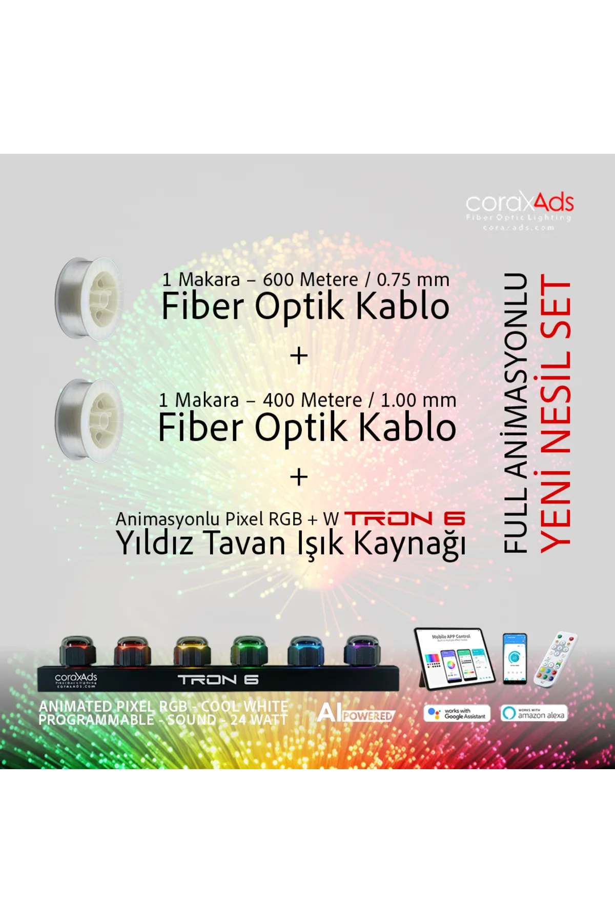 MUTFAK AMBİYANS AYDINLATMA TASARIM MUTFAK FİBER OPTİK YILDIZ KİTİ - MİNİ