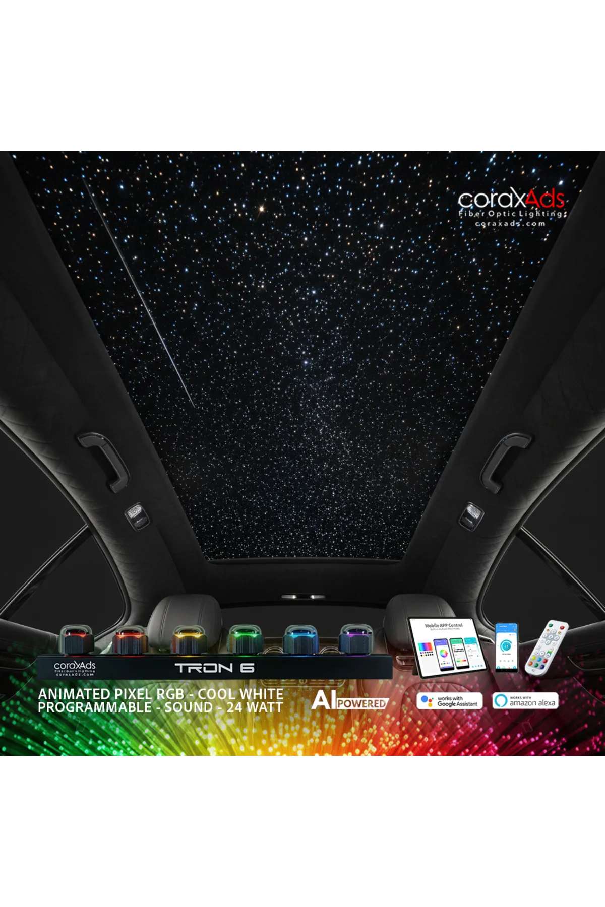 OTOMOBİL ARAÇ TAVANI LED YILDIZ TAVAN FİBER OPTİK YILDIZ TAVAN AYDINLATMA KİTİ