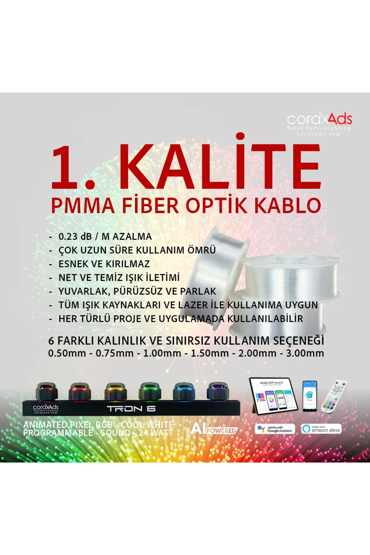 SALON YILDIZ TAVAN EV KONUT FİBER OPTİK AYDINLATMA KİTİ - KAYAN YILDIZLI