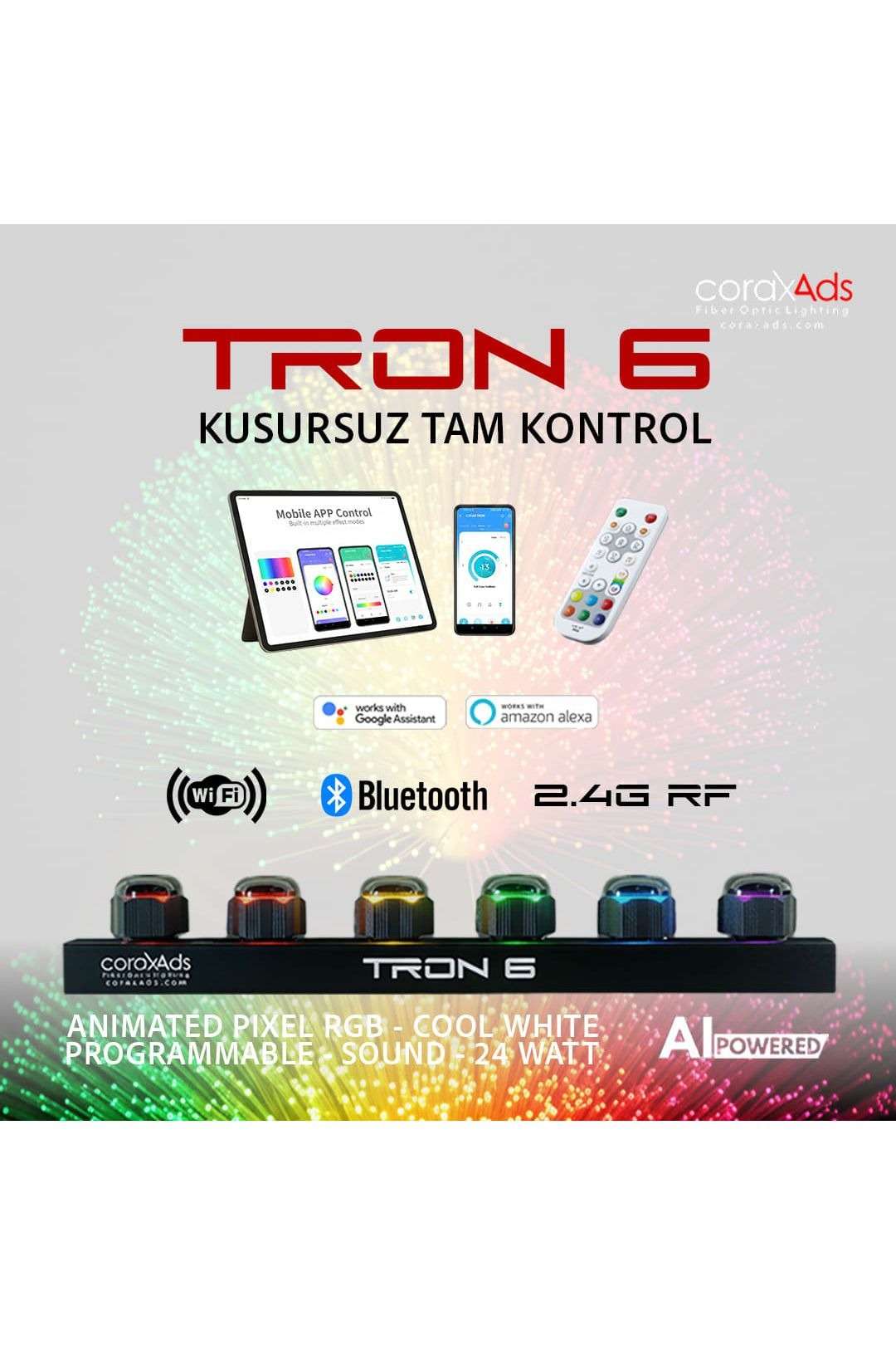 TRON 6 - Programlanabilir 6 Kanallı Pixel RGB-W Power LED Işık Kaynağı