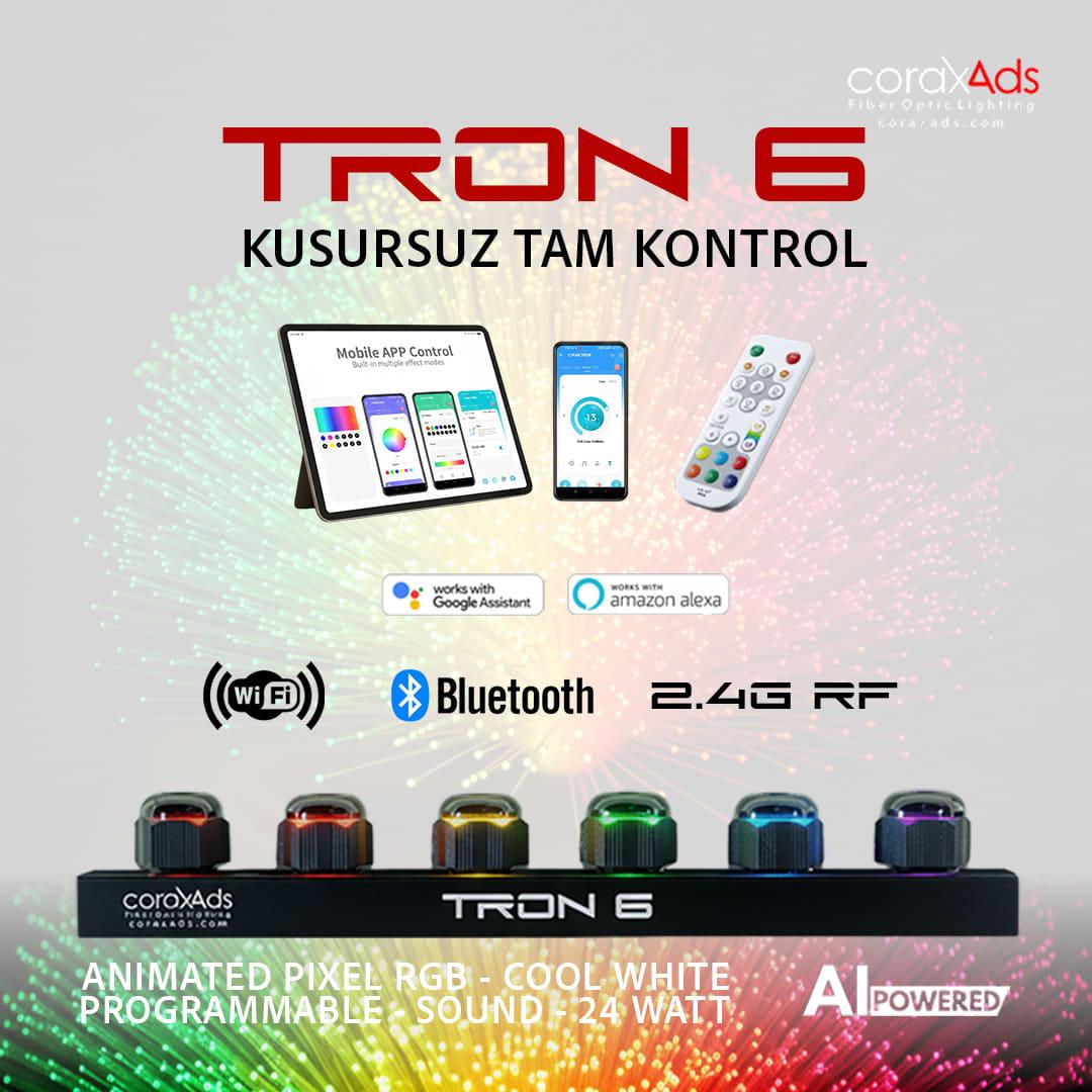 TRON 6 - Programlanabilir 6 Kanallı Pixel RGB-W Power LED Işık Kaynağı
