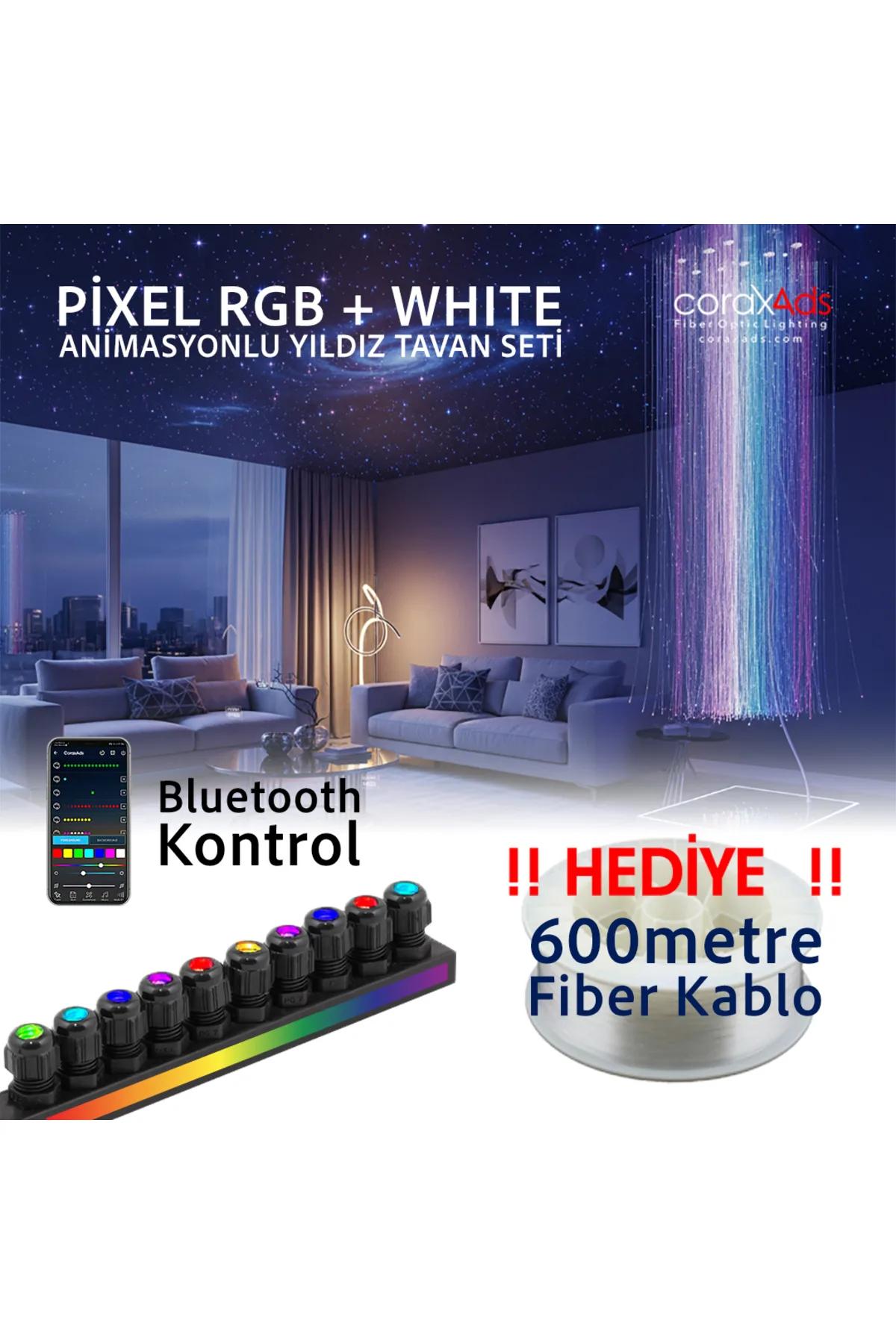 Animasyonlu Yıldız Tavan Uygulama Seti, Fiber Optik Aydınlatma Kurulum Kiti