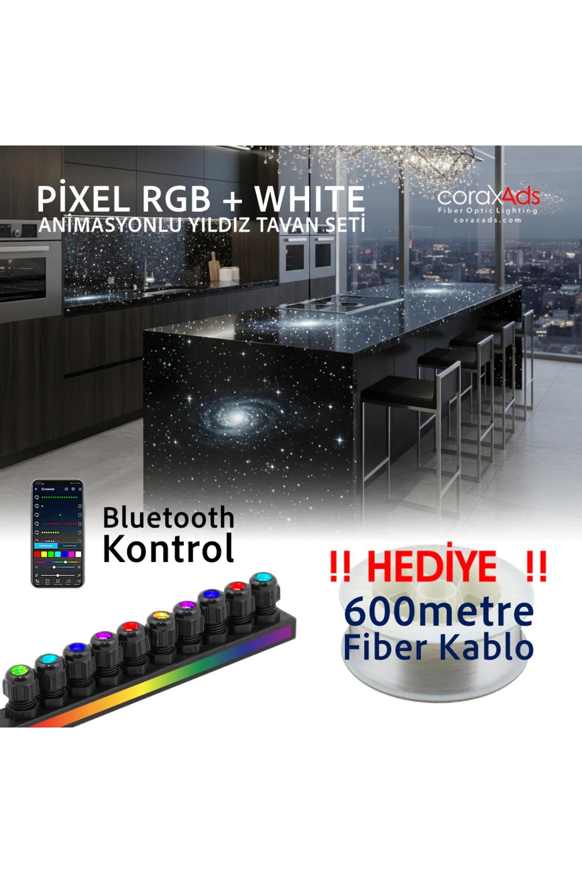 Animasyonlu Yıldız Tavan Uygulama Seti, Fiber Optik Aydınlatma Kurulum Kiti