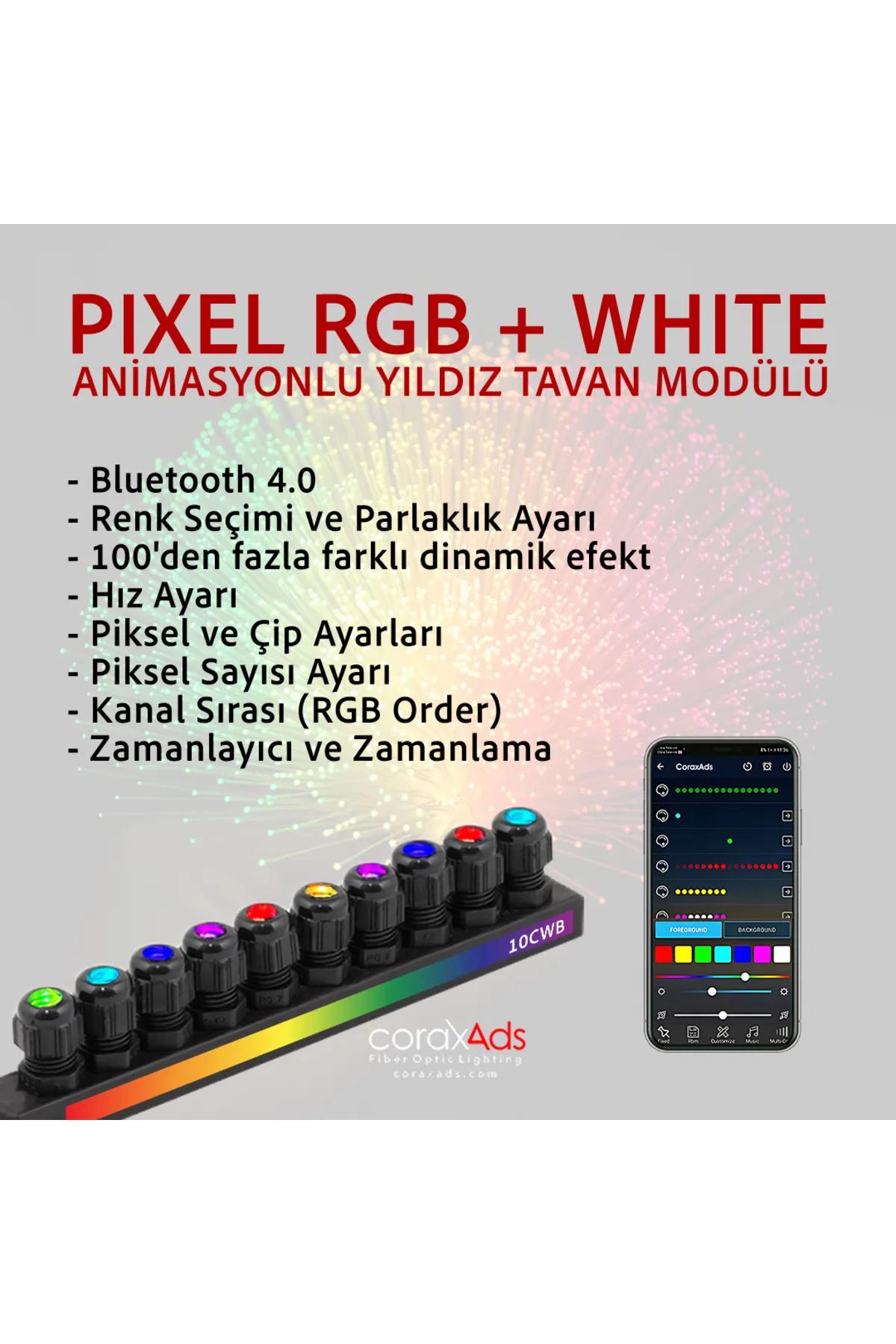Animasyonlu Yıldız Tavan Uygulama Seti, Fiber Optik Aydınlatma Kurulum Kiti