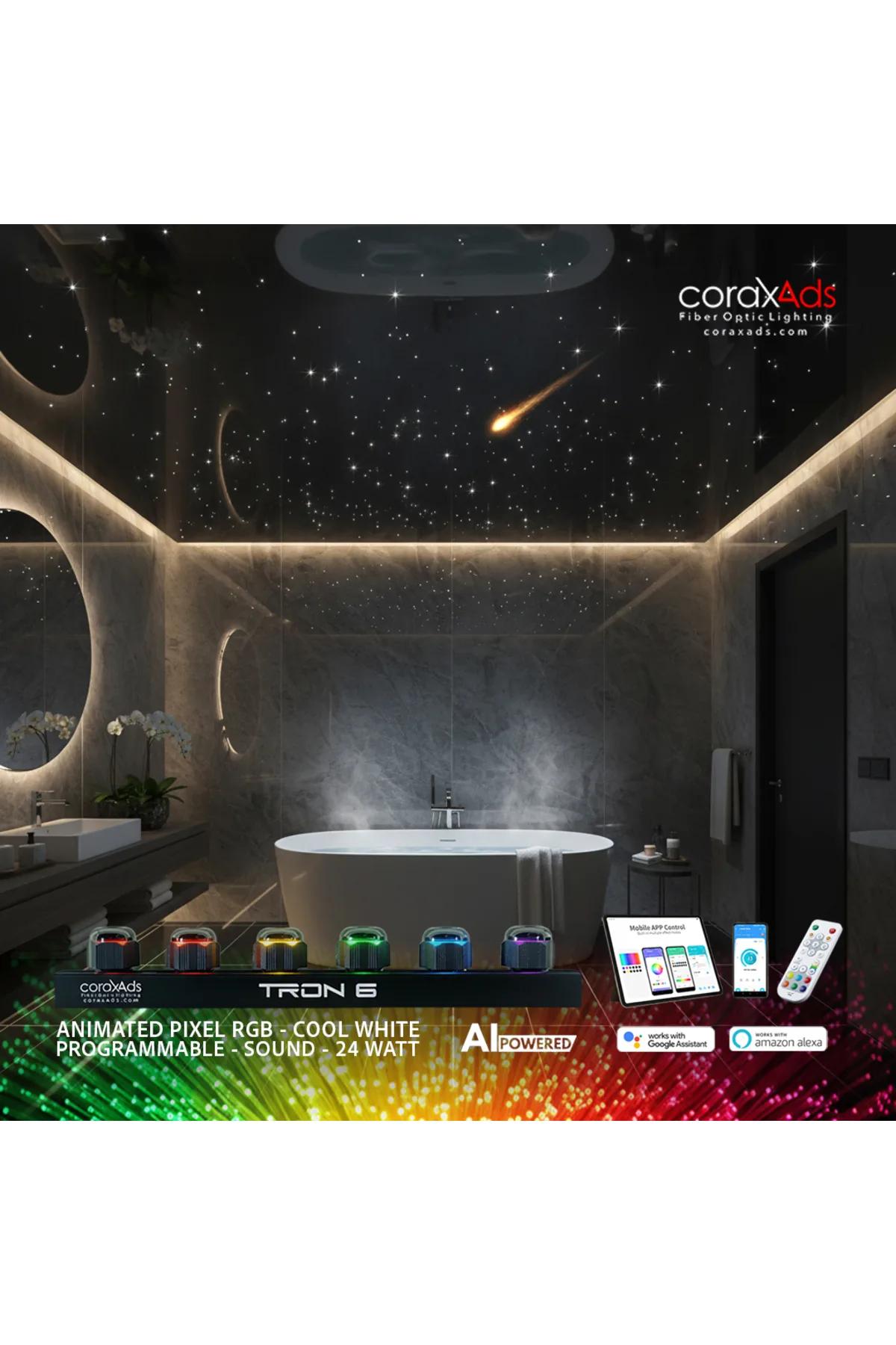 BANYO AMBİYANS AYDINLATMA YILDIZ TAVAN UYGULAMA SETİ - KAYAN YILDIZLI