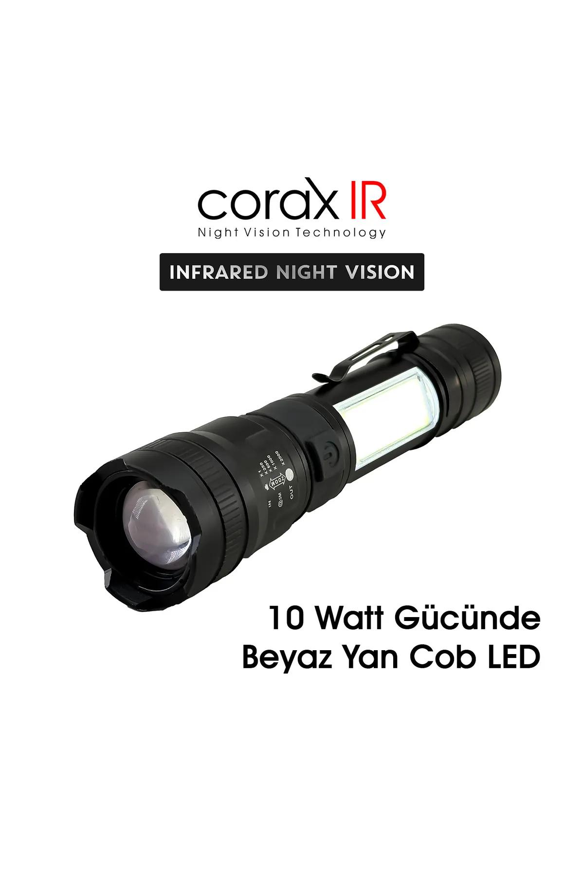 GECE GÖRÜŞ EL FENERİ CR251 INFRARED AYDINLATMA 3W ZOOM 850NM 500MT MENZİLLİ IR EL FENERİ IR LED Lİ