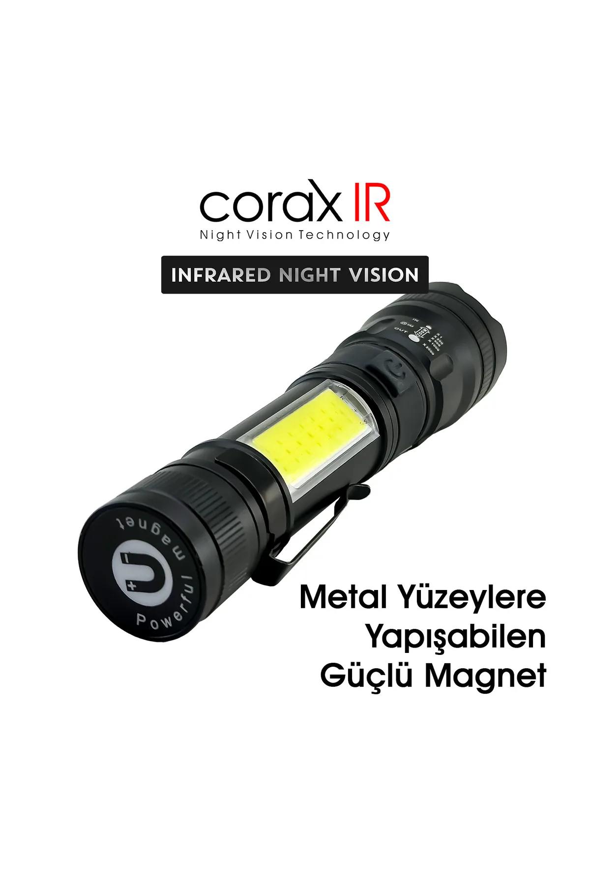 GECE GÖRÜŞ EL FENERİ CR251 INFRARED AYDINLATMA 3W ZOOM 850NM 500MT MENZİLLİ IR EL FENERİ IR LED Lİ