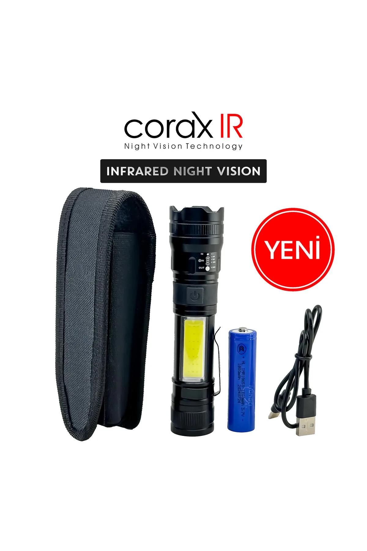 GECE GÖRÜŞ EL FENERİ CR251 INFRARED AYDINLATMA 3W ZOOM 850NM 500MT MENZİLLİ IR EL FENERİ IR LED Lİ