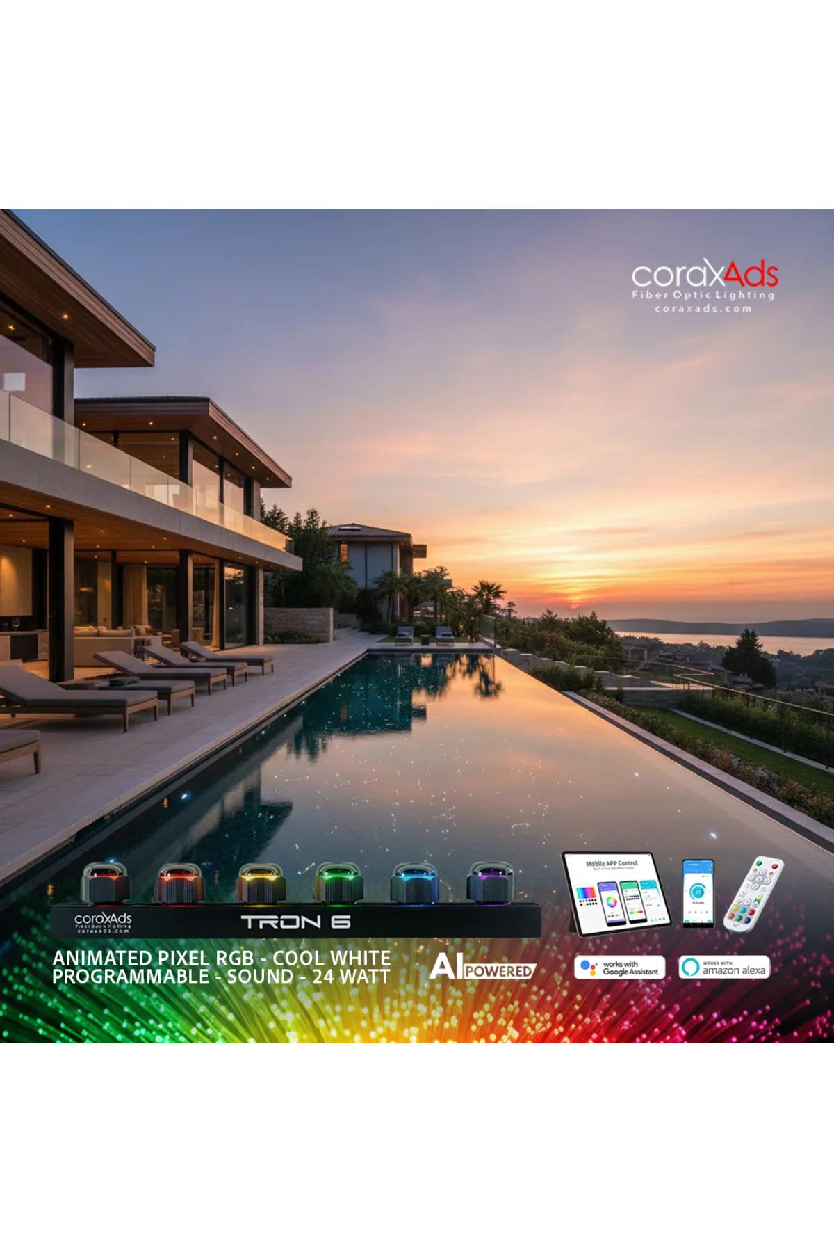 HAVUZ AYDINLATMA FİBER OPTİK YILDIZ, HAVUZ AMBİYANS AYDINLATMA KİTİ - EKO