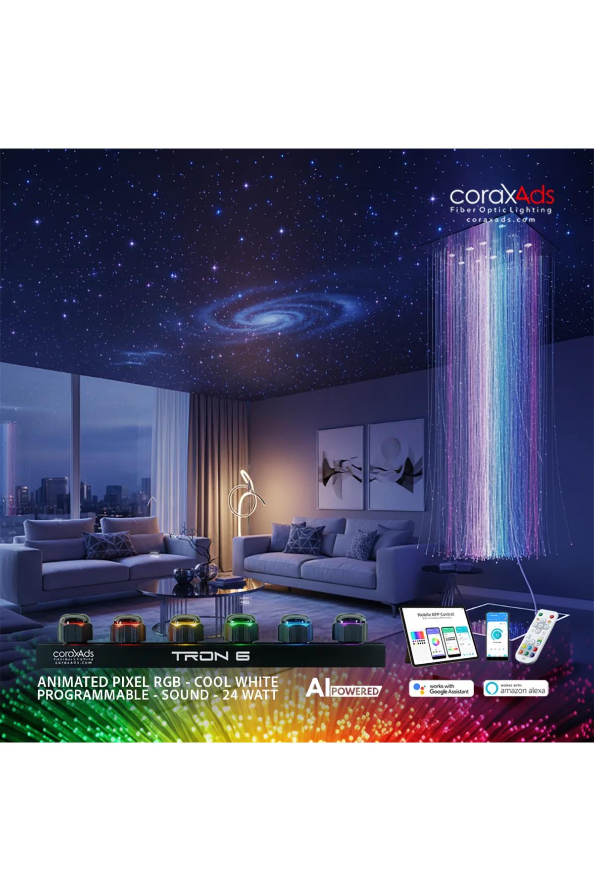 SALON YILDIZ TAVAN EV KONUT FİBER OPTİK AYDINLATMA KİTİ - KAYAN YILDIZLI