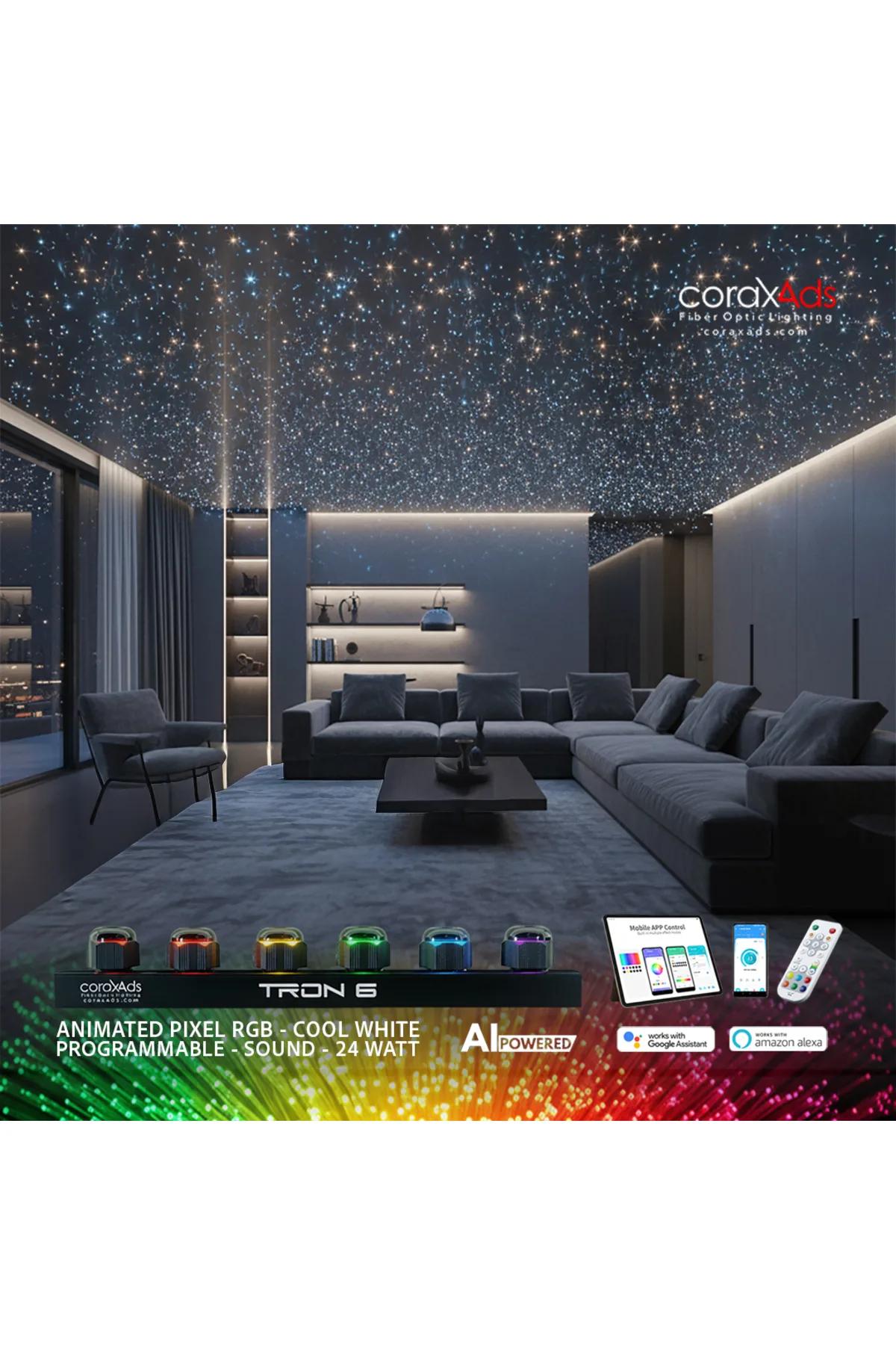 SALON YILDIZ TAVAN EV KONUT FİBER OPTİK AYDINLATMA KİTİ - KAYAN YILDIZLI