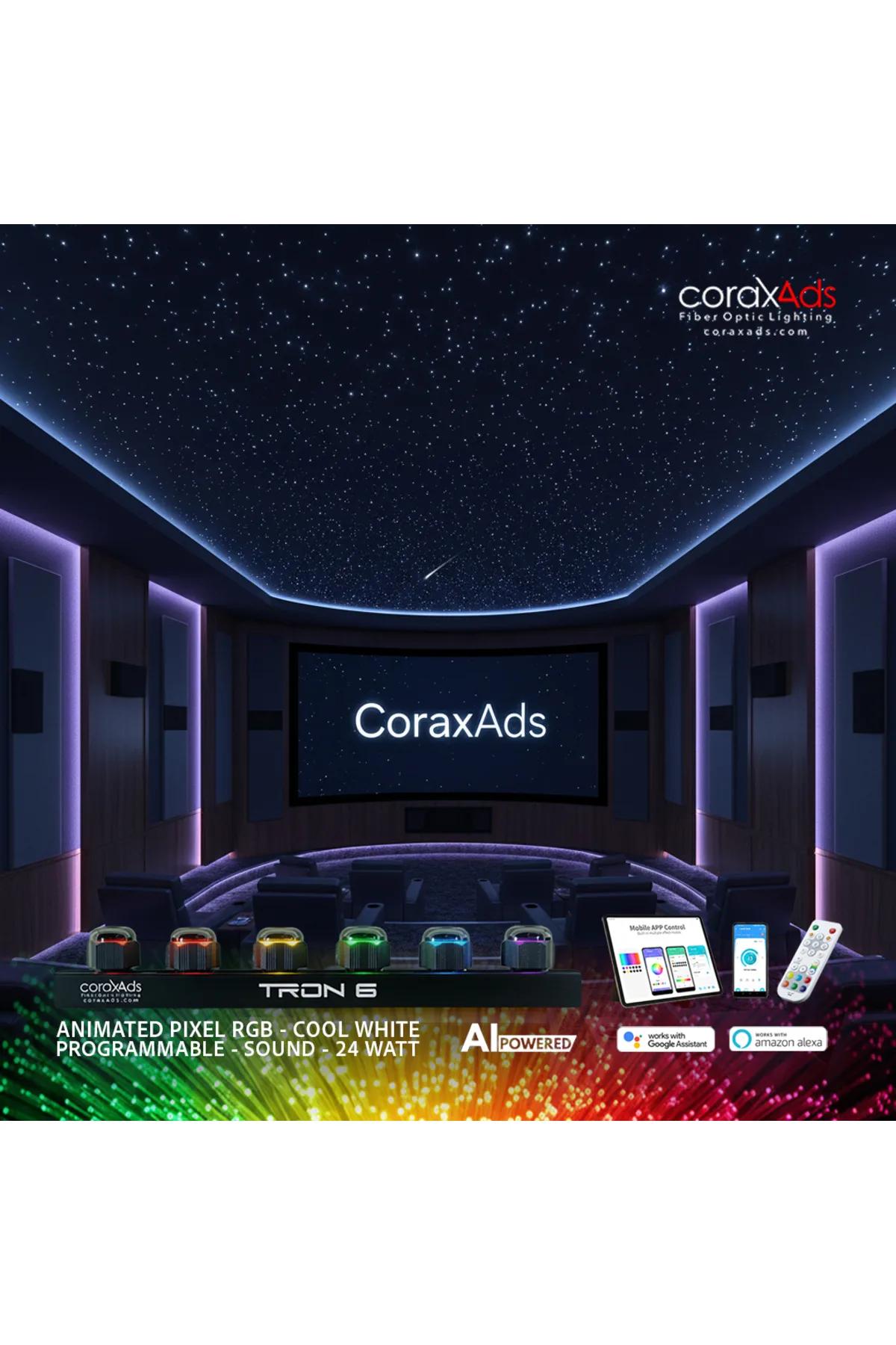 SİNEMA ODASI AMBİYANS AYDINLATMA FİBER OPTİK YILDIZ TAVAN SETİ - KAYAN YILDIZLI