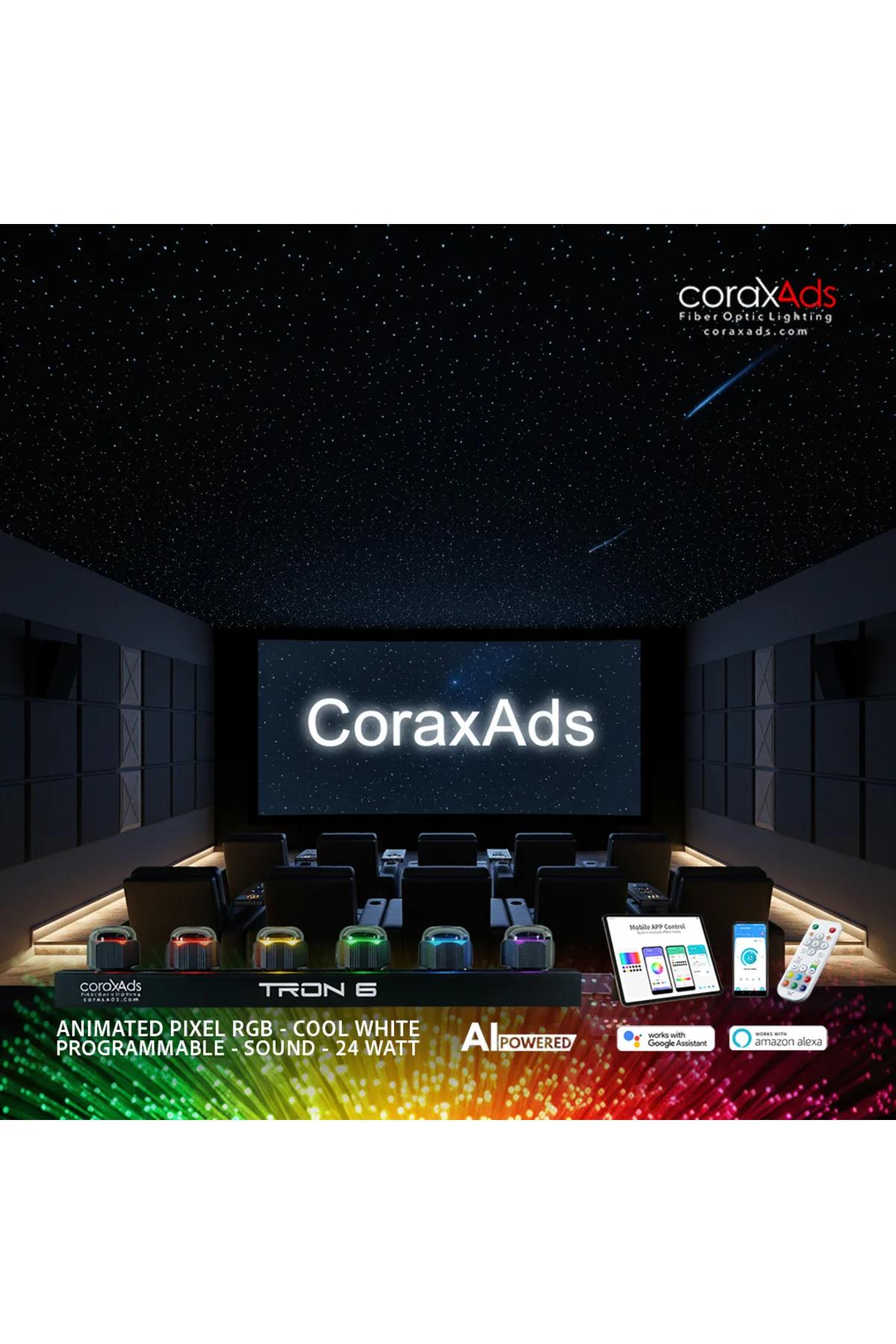 SİNEMA ODASI AMBİYANS AYDINLATMA FİBER OPTİK YILDIZ TAVAN SETİ - KAYAN YILDIZLI