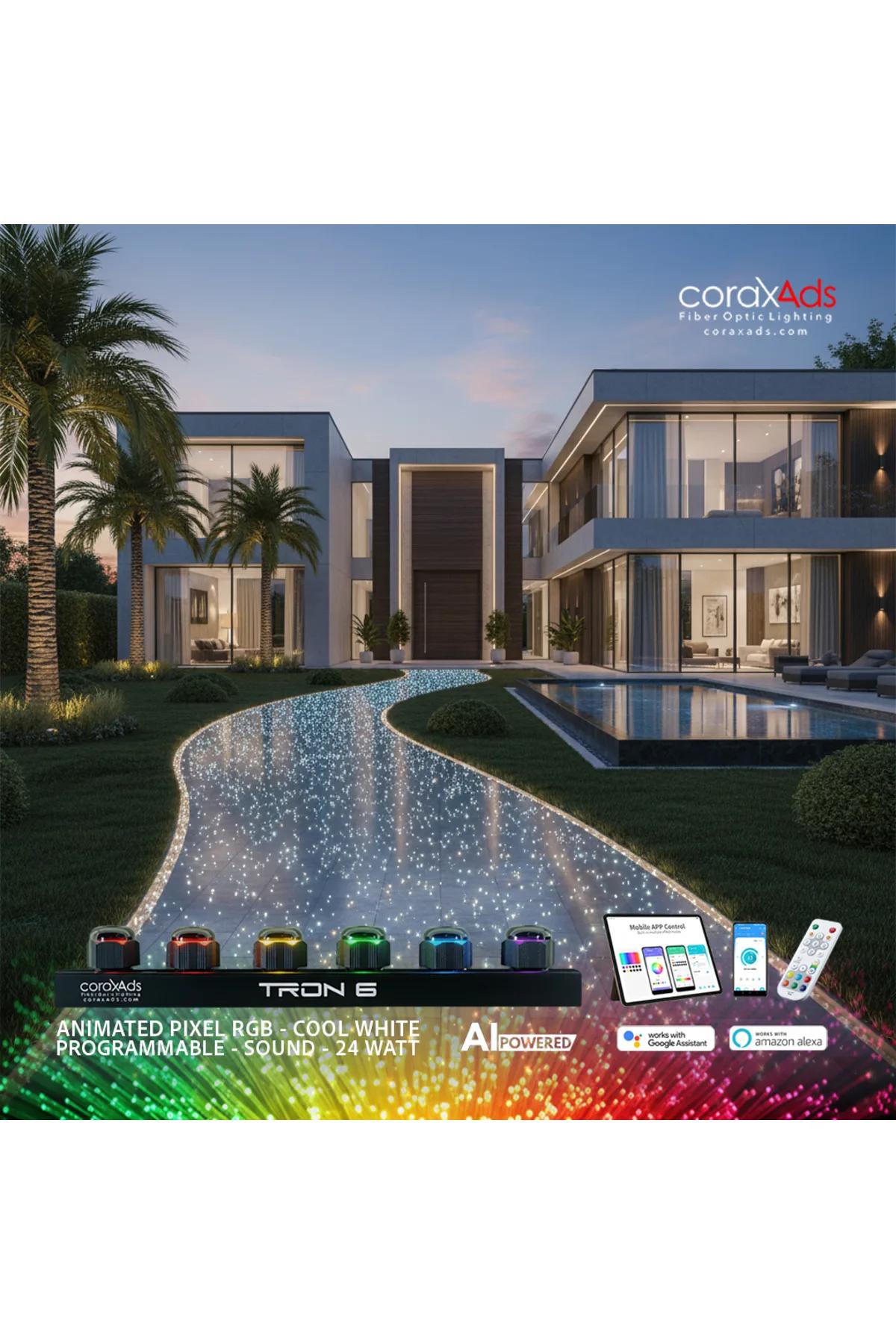 ZEMİN AYDINLATMA FİBER OPTİK YILDIZ AMBİYANS SETİ - KAYAN YILDIZLI