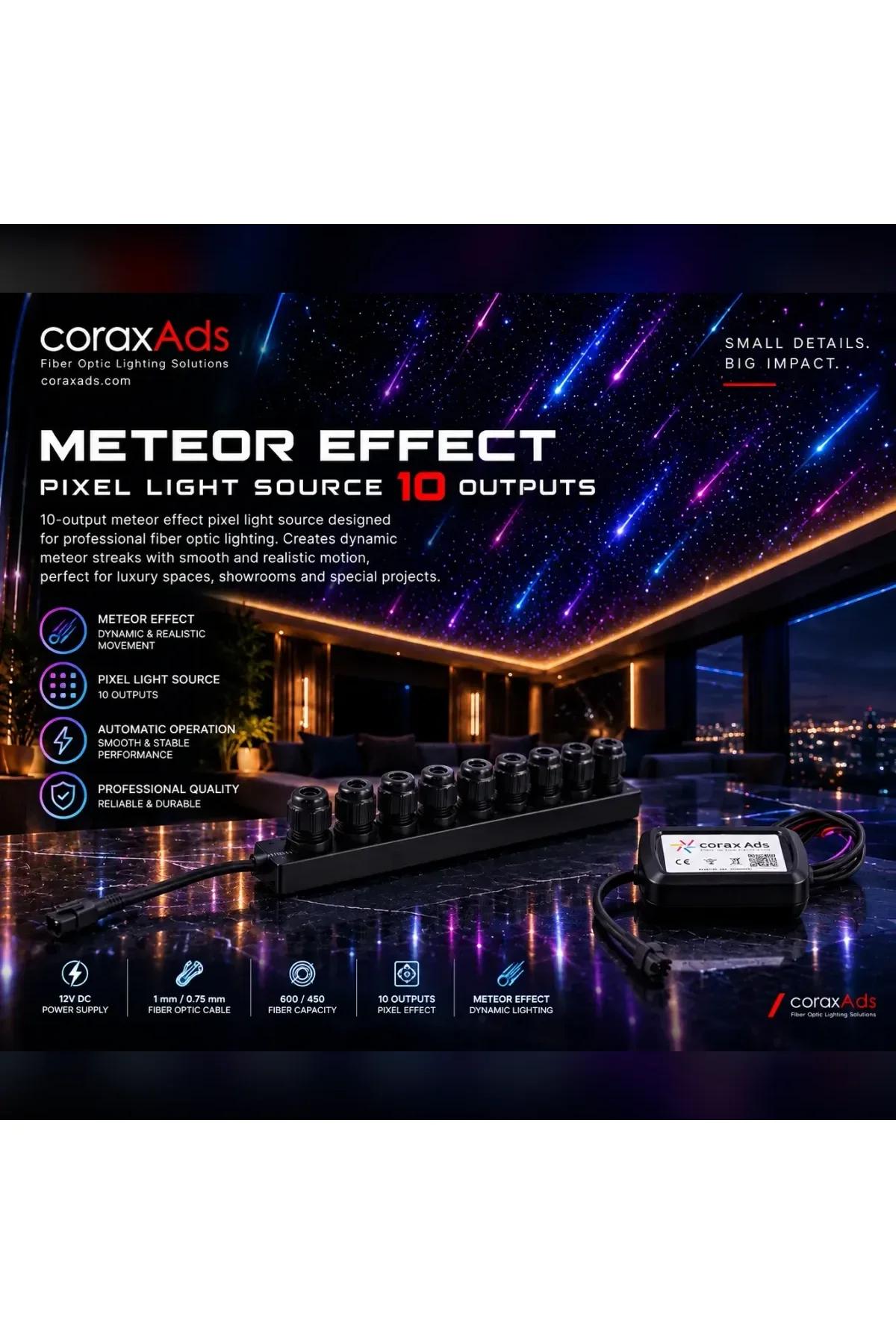 Meteor Efekt Pixel Işık Kaynağı 10 Çıkış