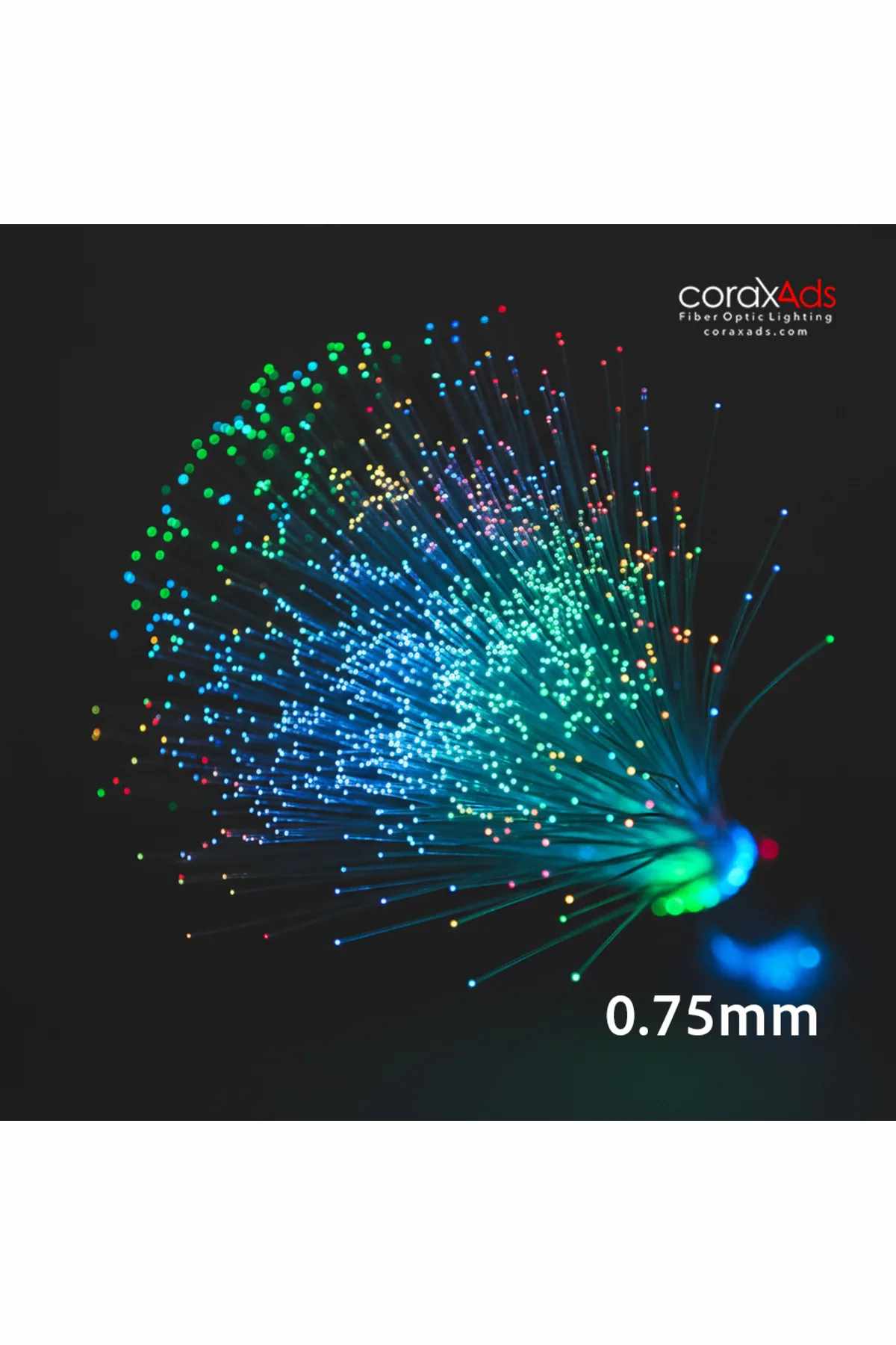 0,75 mm 2700 METER PMMA ENDRAITED FIBEROPTISK LJUSKABEL