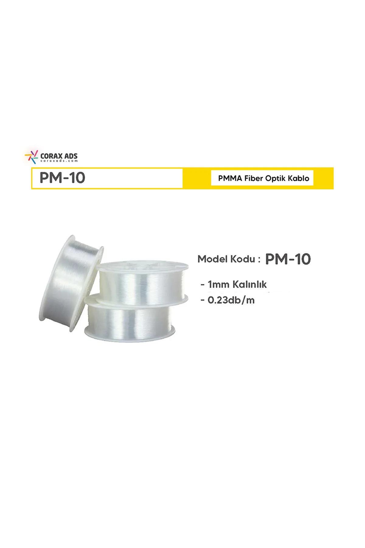 1.0mm 1.500 METRE PMMA UÇTAN IŞIMA FİBER OPTİK AYDINLATMA KABLOSU