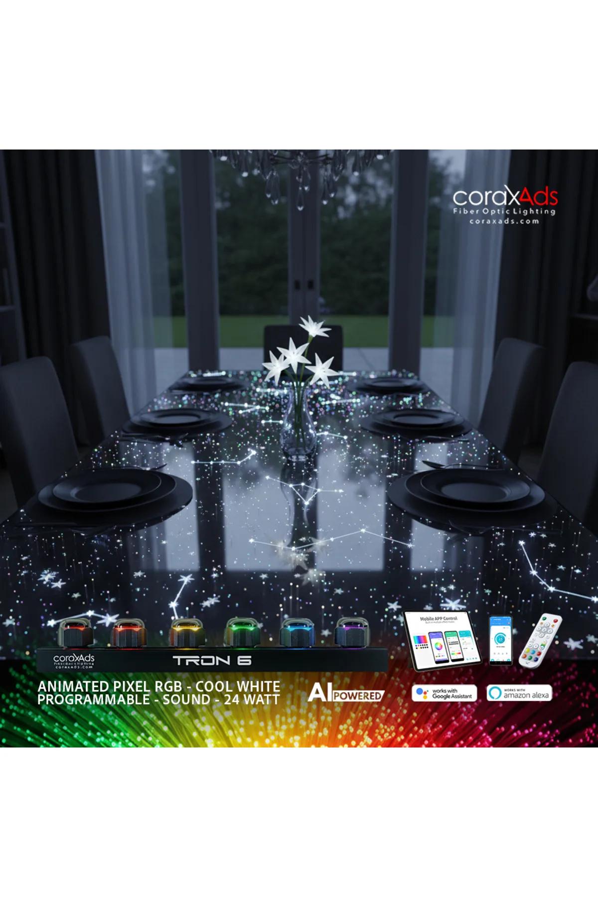 EPOKSİ AKRİLİK MOBİLYA TASARIM FİBER OPTİK AYDINLATMA YILDIZ UYGULAMA KİTİ - KAYAN YILDIZLI