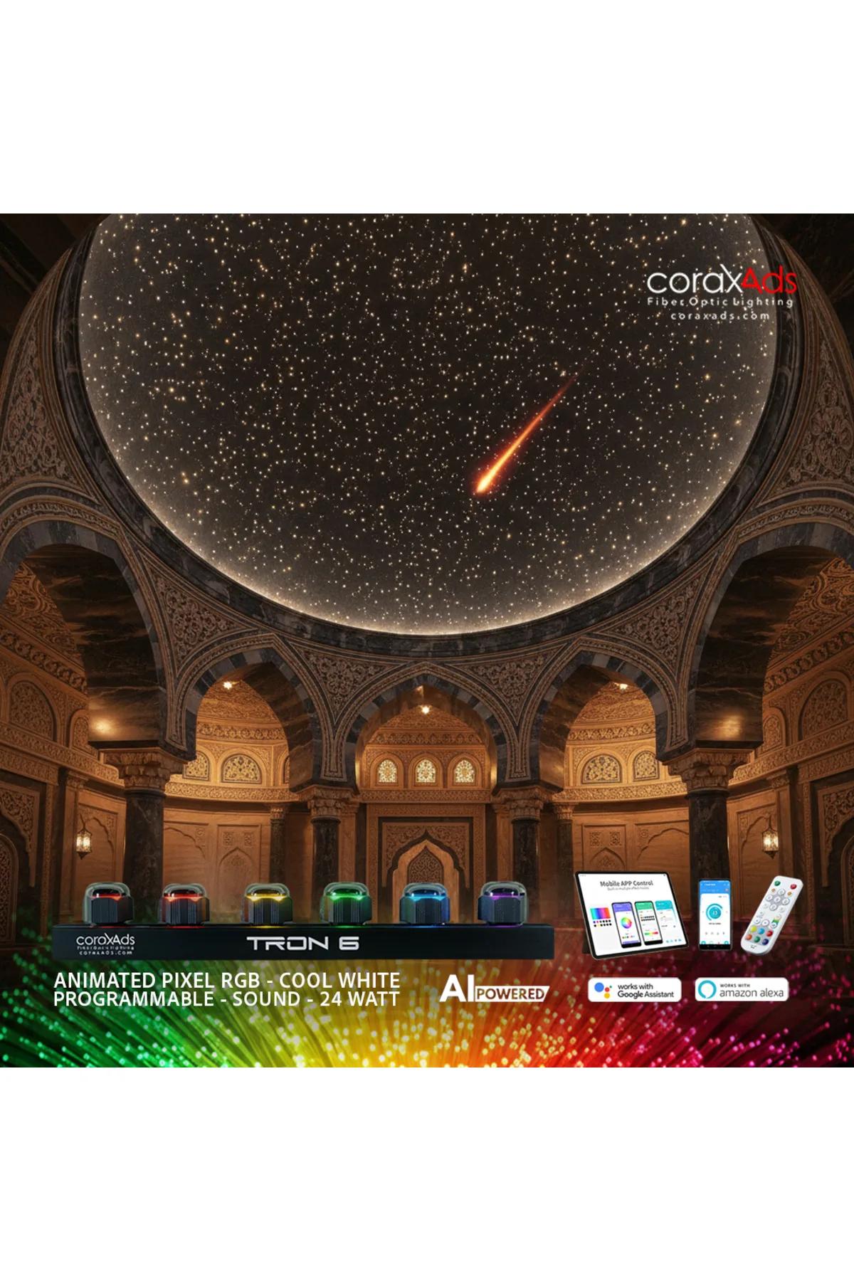 HAMAM, SAUNA, SPA AYDINLATMA AMBİYANS TAVAN YILDIZ FİBER OPTİK SETİ