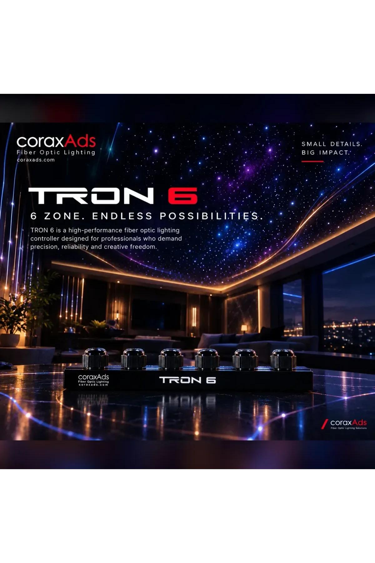 TRON 6 - Programlanabilir 6 Kanallı Pixel A-RGB-W Power LED Işık Kaynağı