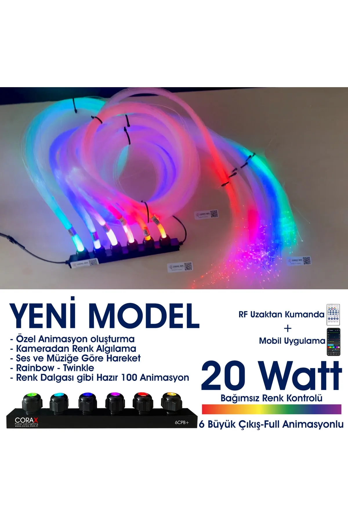 ARGB Power Pixel Işık Kaynağı 6 Çıkış - ARGB Power Pixel Işık Kaynakları