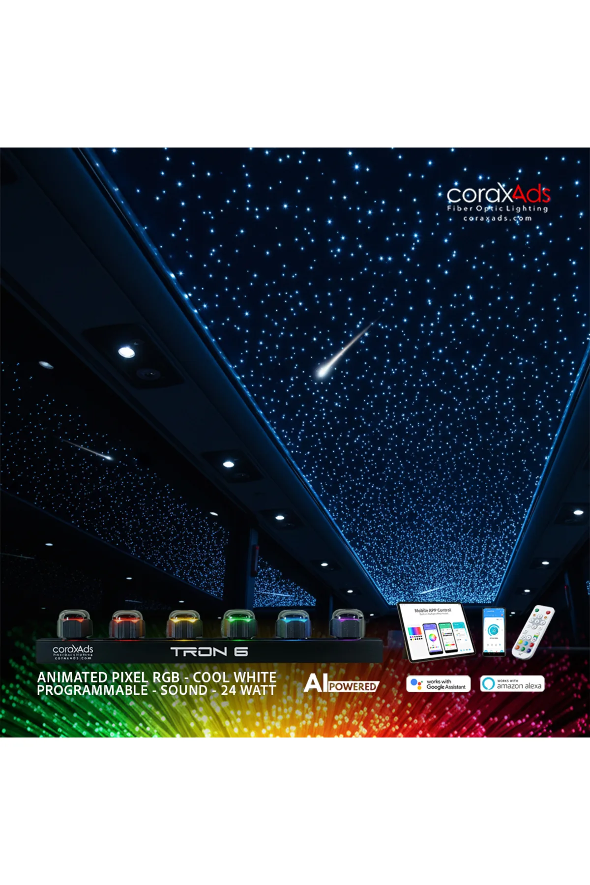 Fiber optik yıldız tavan seti neleri içerir? - OTOBÜS AMBİYANS AYDINLATMA FİBER OPTİK YILDIZ TAVAN SETİ - EKO - Hazır Ürün Setleri