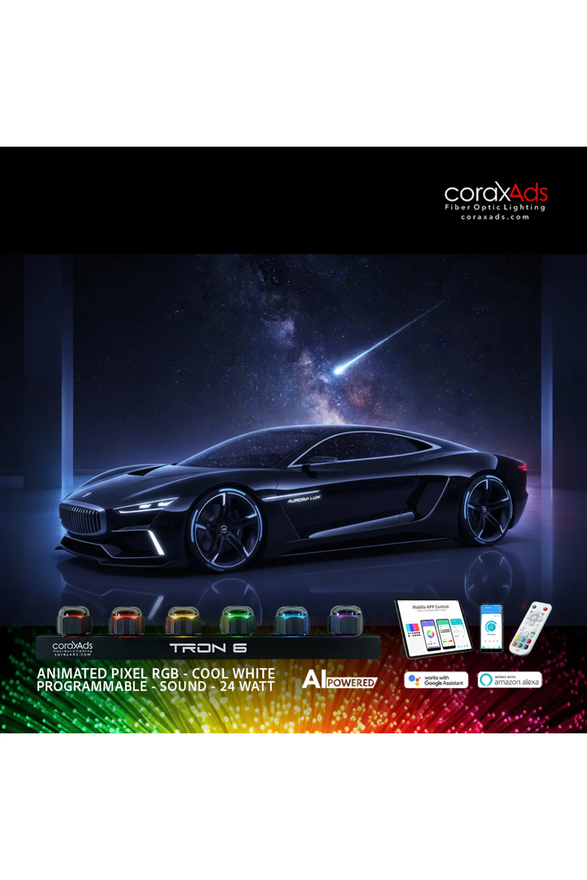 showroom araç yıldız tavan - OTOMOBİL ARAÇ TAVANI LED YILDIZ TAVAN FİBER OPTİK YILDIZ TAVAN AYDINLATMA KİTİ - KAYAN YILDIZLI - Hazır Ürün Setleri